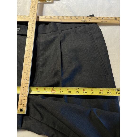 New Hugo Boss 46L 38x37 Dark Charcoal Gray Nailhead Designer Suit Virgin Wool - Picture 14 of 16